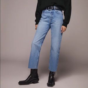 Zara Hi-rise Straight Leg Jeans